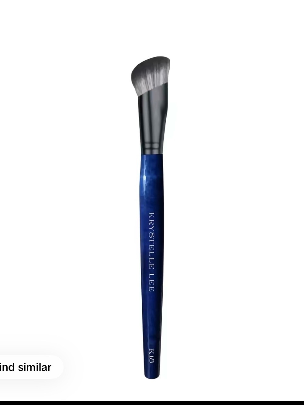 Blue Angled Foundation Brush - Blue